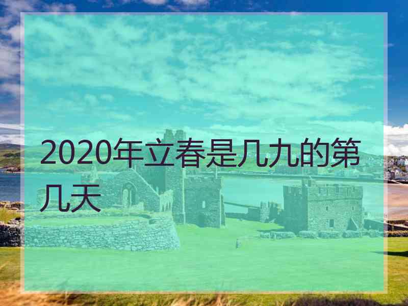 2020年立春是几九的第几天