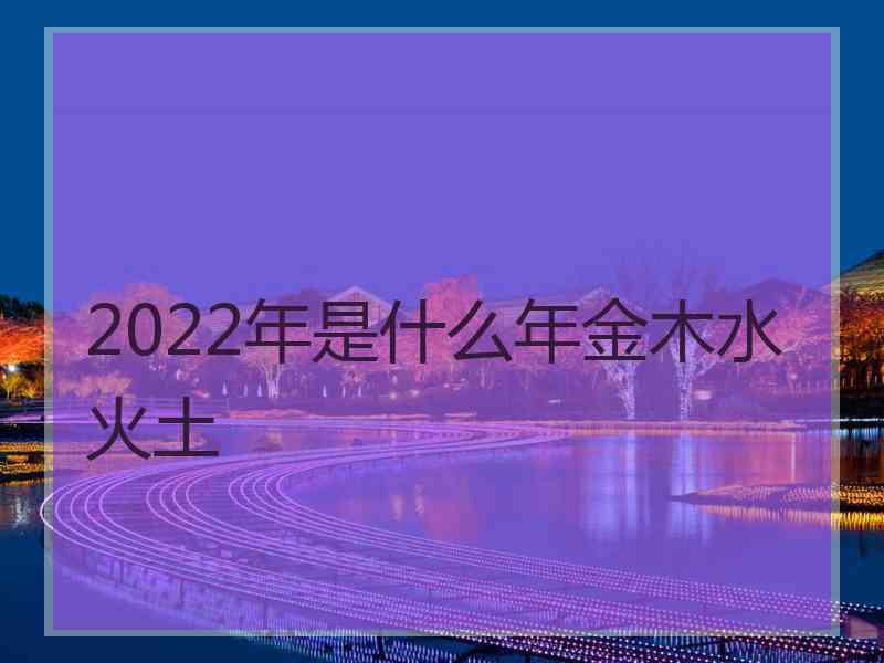 2022年是什么年金木水火土