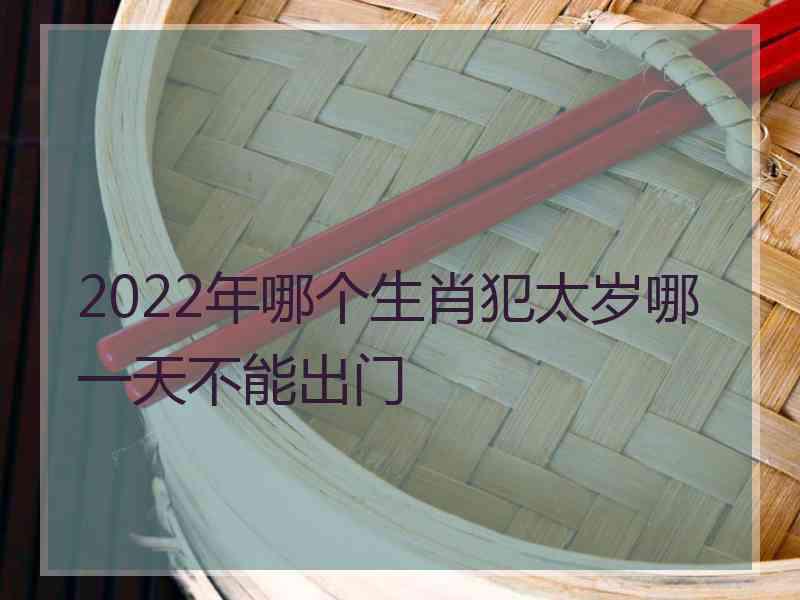 2022年哪个生肖犯太岁哪一天不能出门