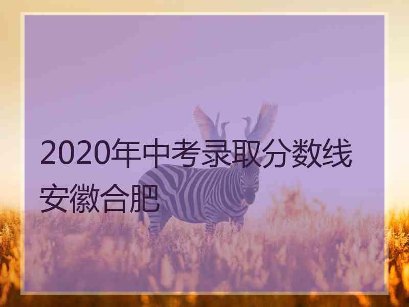 2020年中考录取分数线安徽合肥