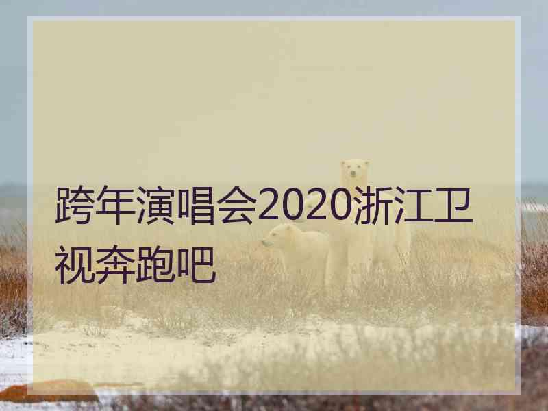 跨年演唱会2020浙江卫视奔跑吧