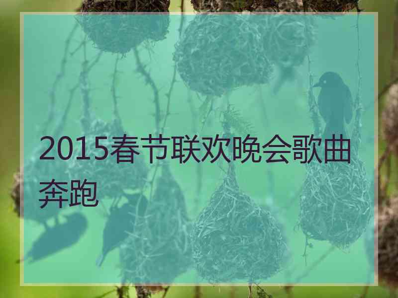 2015春节联欢晚会歌曲奔跑