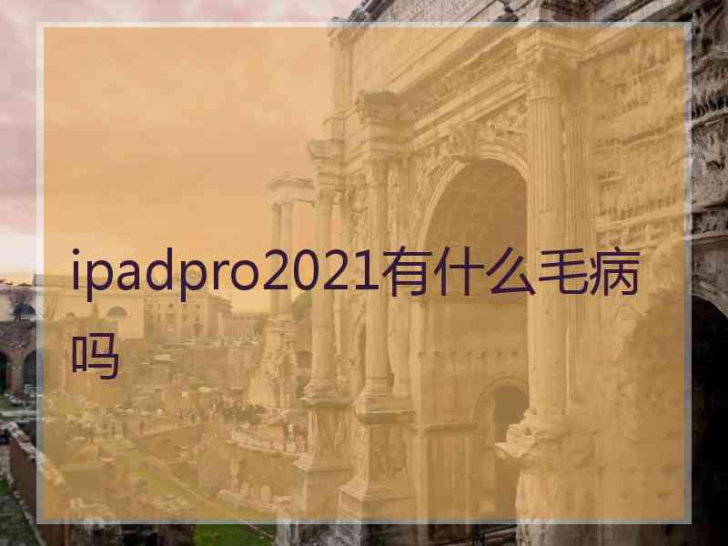 ipadpro2021有什么毛病吗