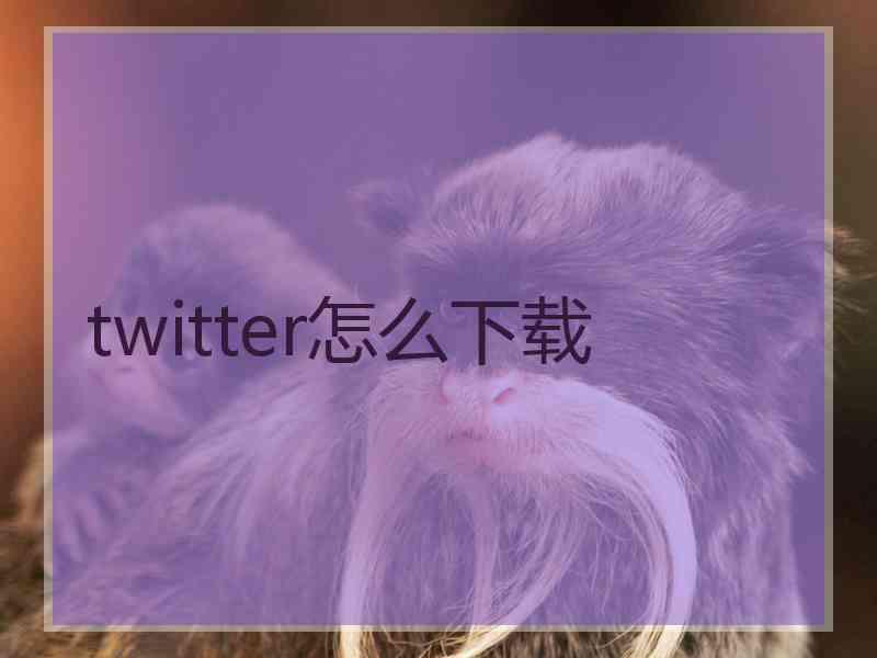 twitter怎么下载