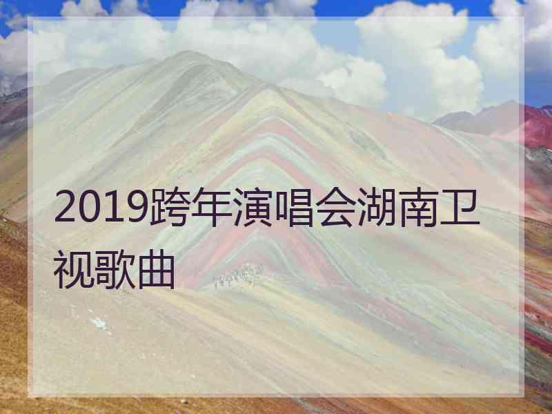 2019跨年演唱会湖南卫视歌曲