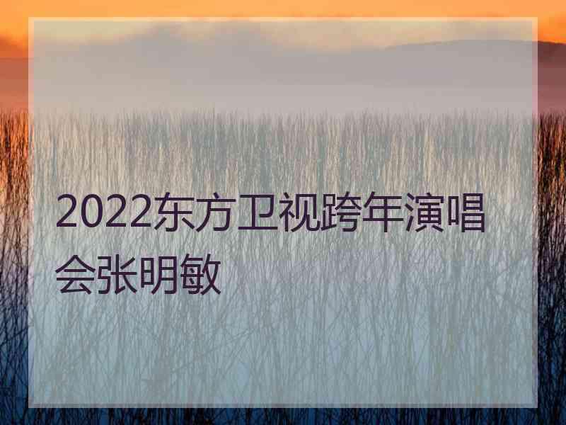 2022东方卫视跨年演唱会张明敏