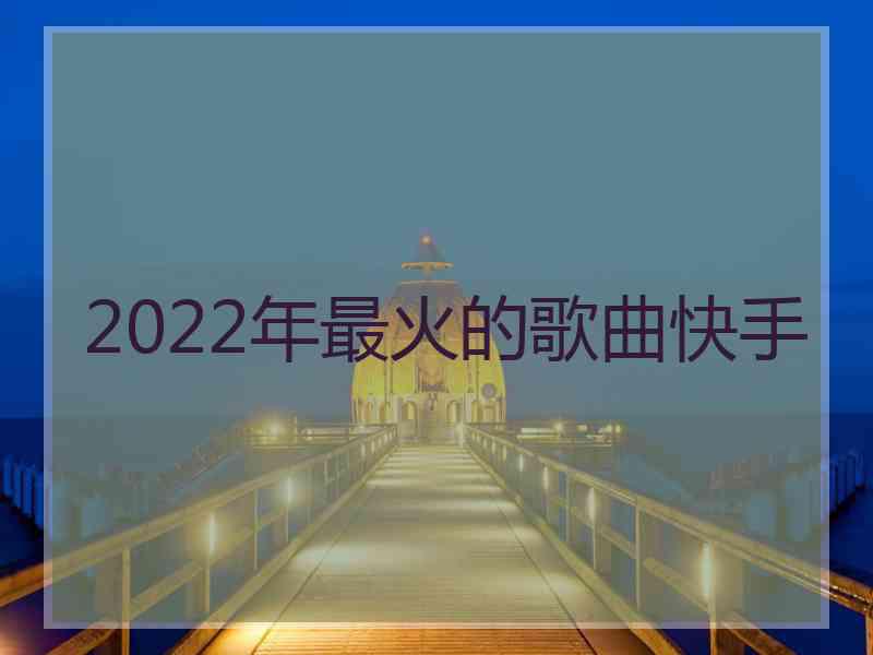 2022年最火的歌曲快手