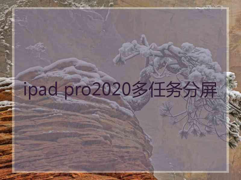 ipad pro2020多任务分屏