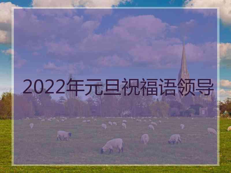 2022年元旦祝福语领导