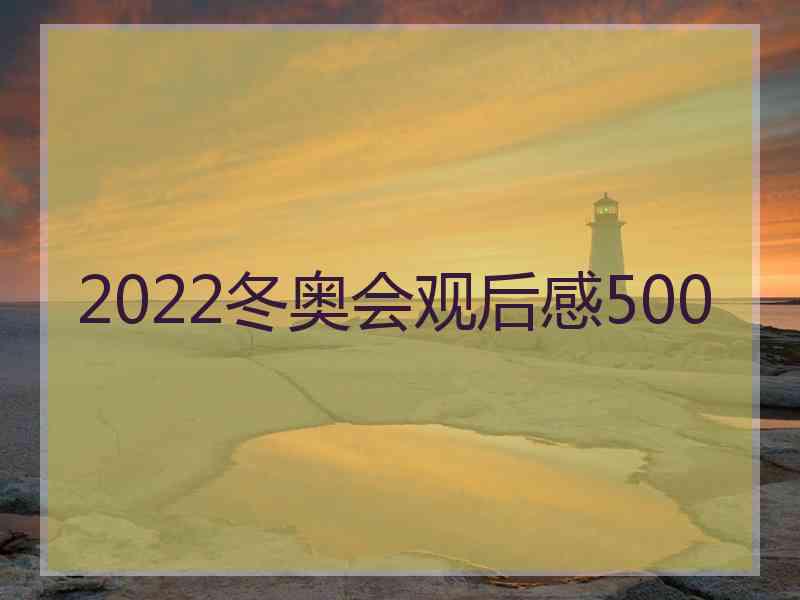 2022冬奥会观后感500