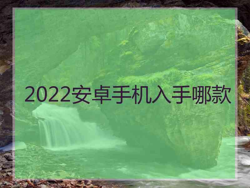 2022安卓手机入手哪款