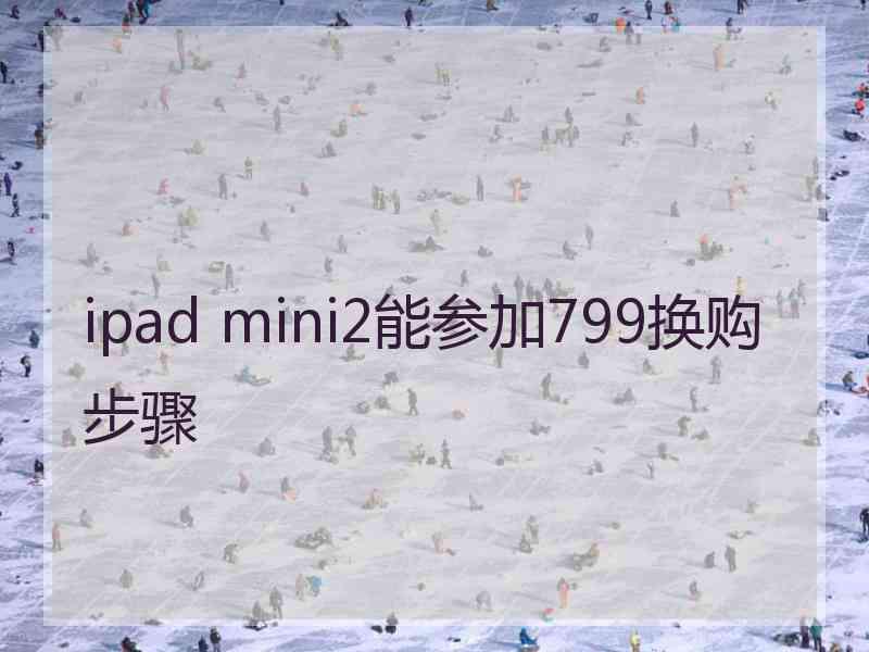 ipad mini2能参加799换购步骤