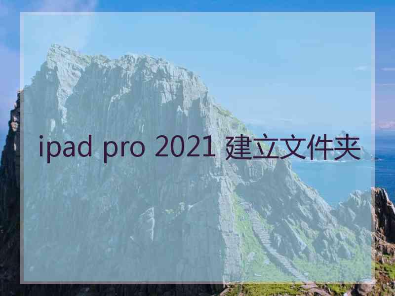 ipad pro 2021 建立文件夹