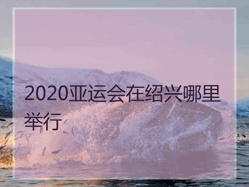 2020亚运会在绍兴哪里举行