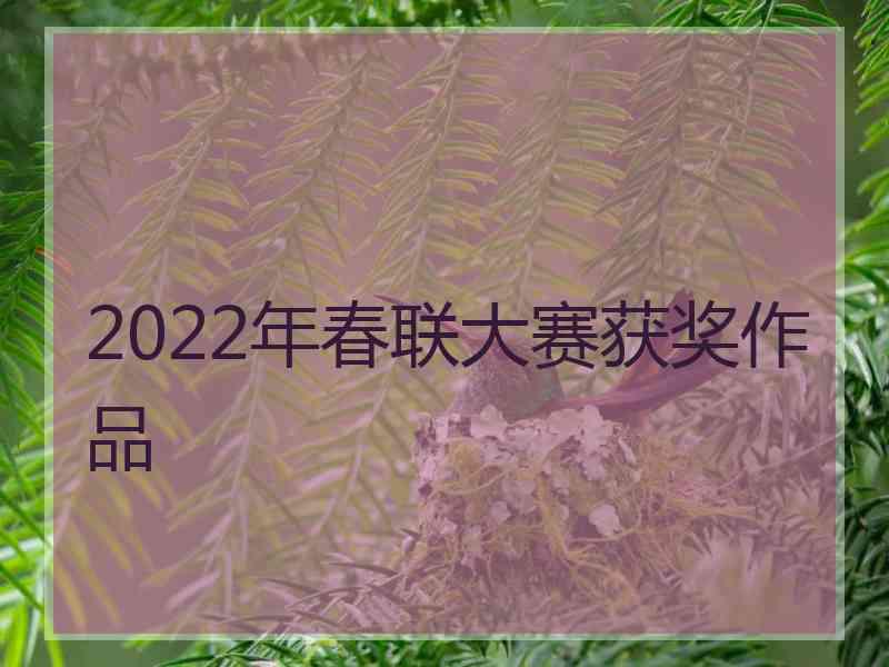 2022年春联大赛获奖作品