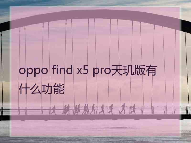 oppo find x5 pro天玑版有什么功能