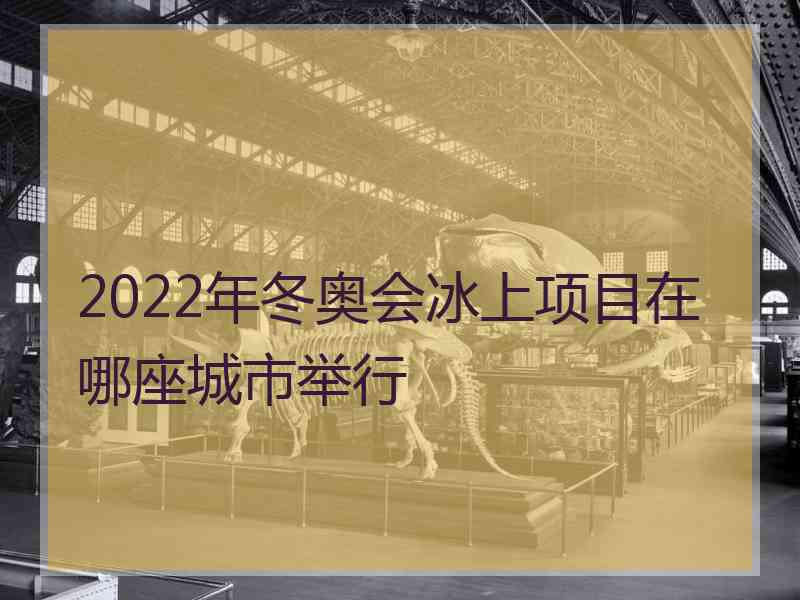 2022年冬奥会冰上项目在哪座城市举行