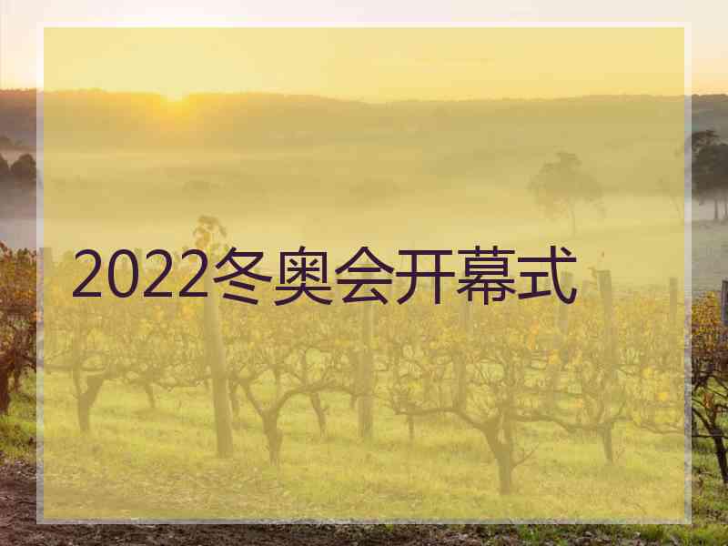 2022冬奥会开幕式