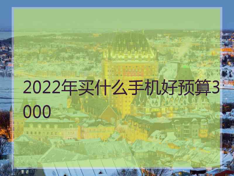 2022年买什么手机好预算3000