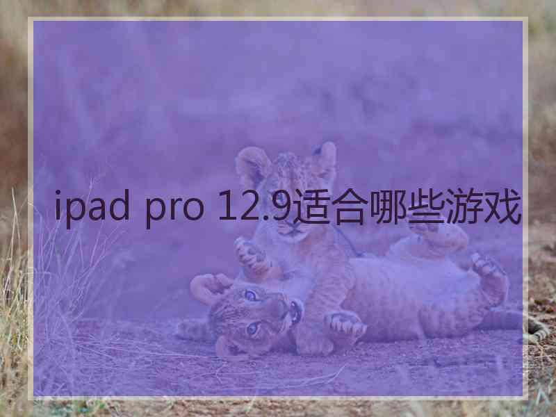 ipad pro 12.9适合哪些游戏