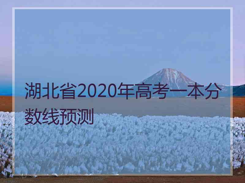 湖北省2020年高考一本分数线预测