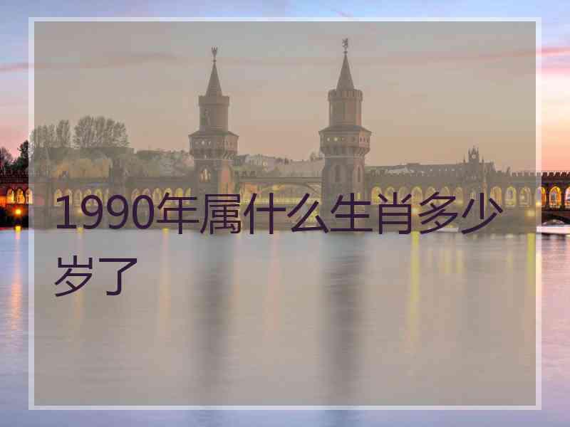 1990年属什么生肖多少岁了