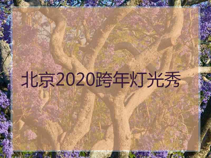 北京2020跨年灯光秀