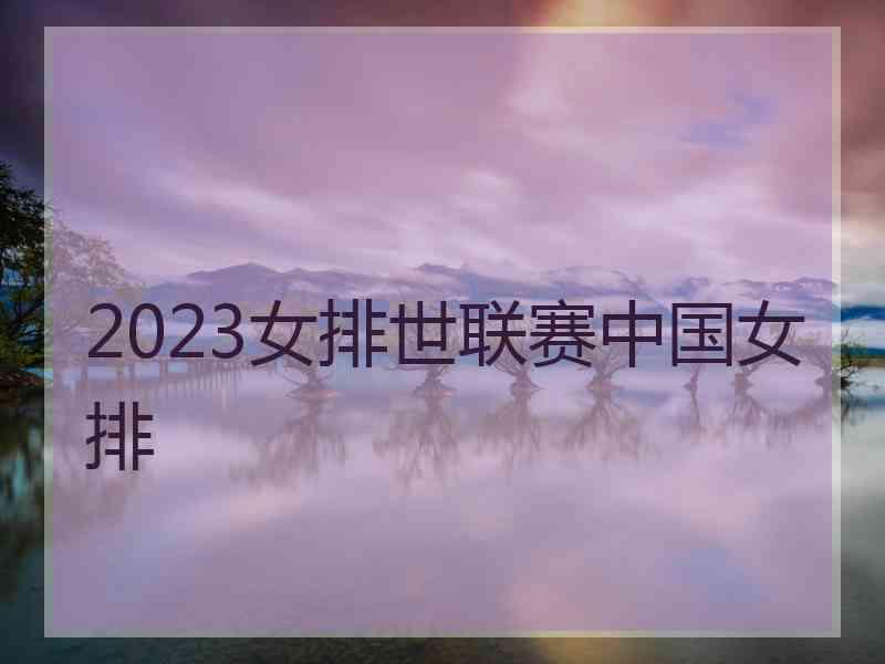 2023女排世联赛中国女排