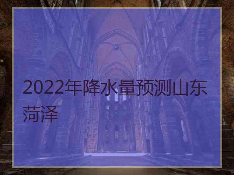 2022年降水量预测山东菏泽