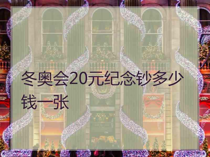 冬奥会20元纪念钞多少钱一张