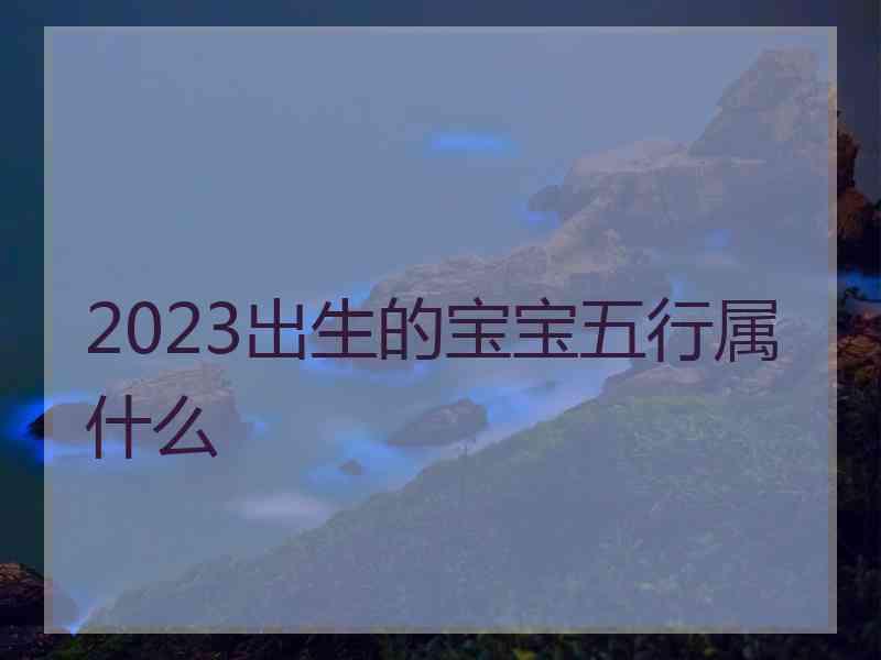 2023出生的宝宝五行属什么