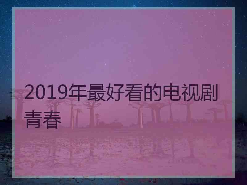 2019年最好看的电视剧青春