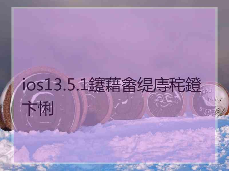 ios13.5.1鑳藉畬缇庤秺鐙卞悧