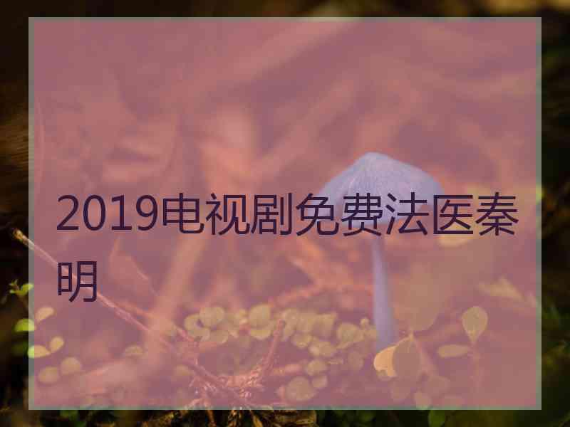 2019电视剧免费法医秦明