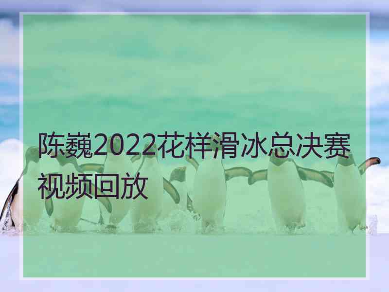 陈巍2022花样滑冰总决赛视频回放