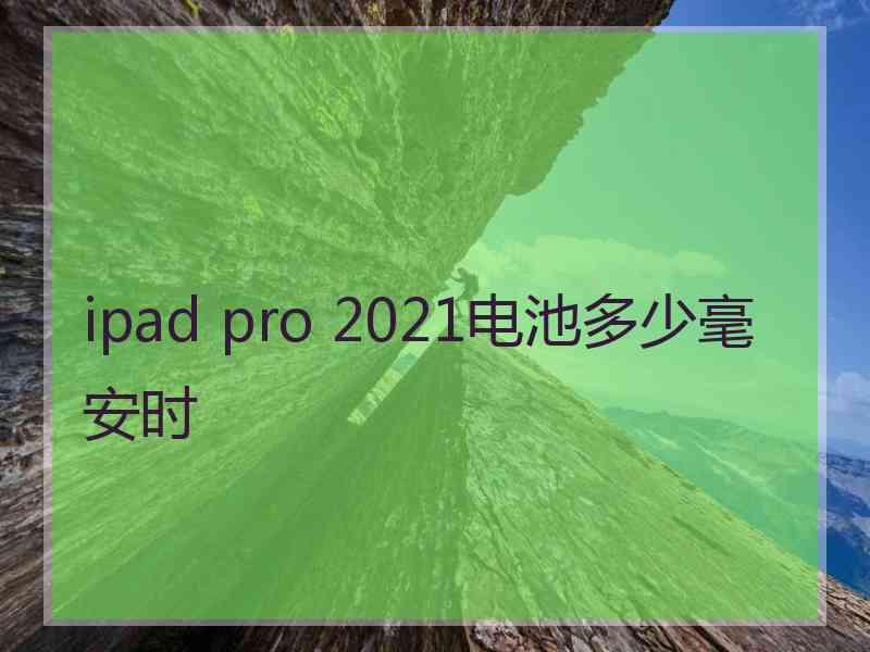 ipad pro 2021电池多少毫安时