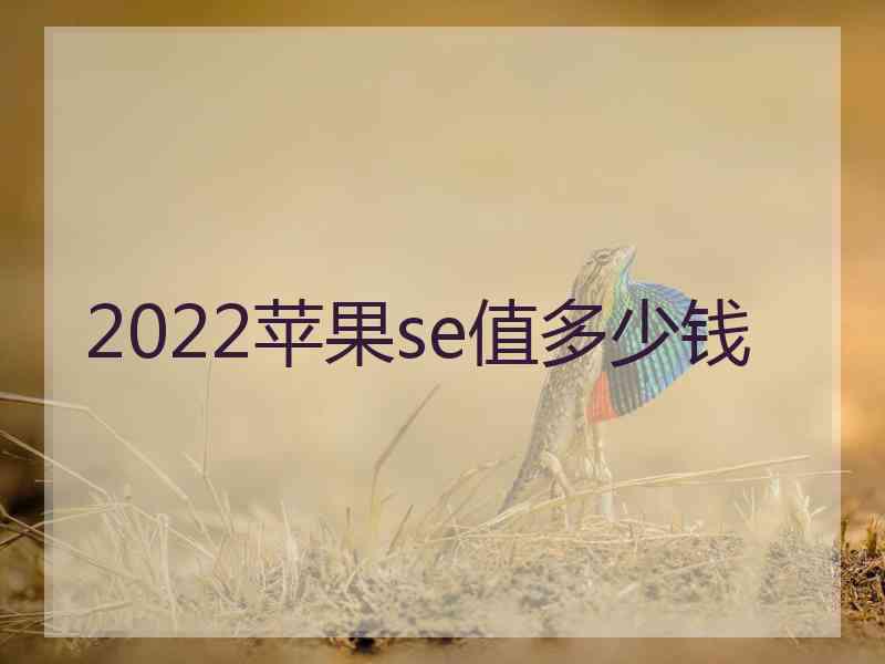 2022苹果se值多少钱