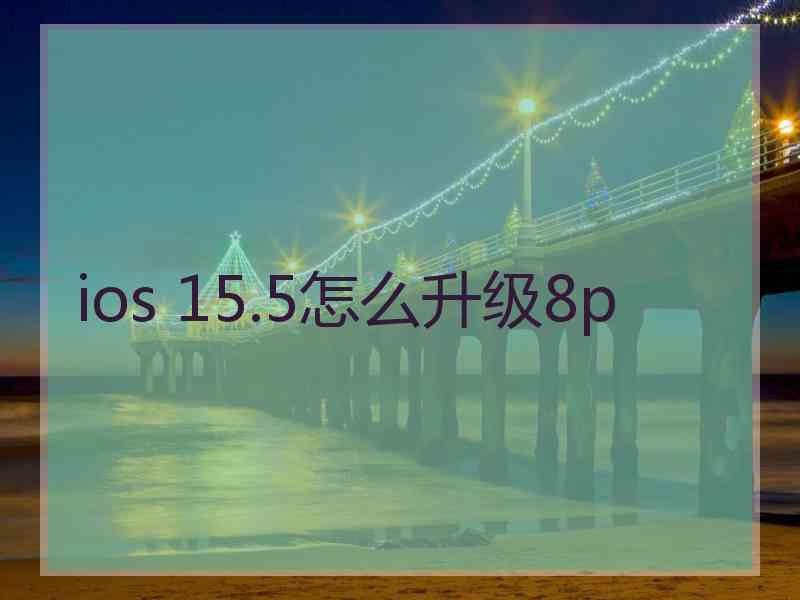 ios 15.5怎么升级8p