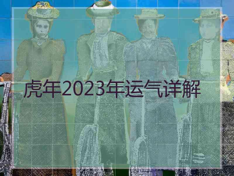 虎年2023年运气详解