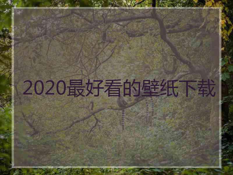 2020最好看的壁纸下载