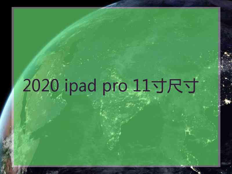 2020 ipad pro 11寸尺寸