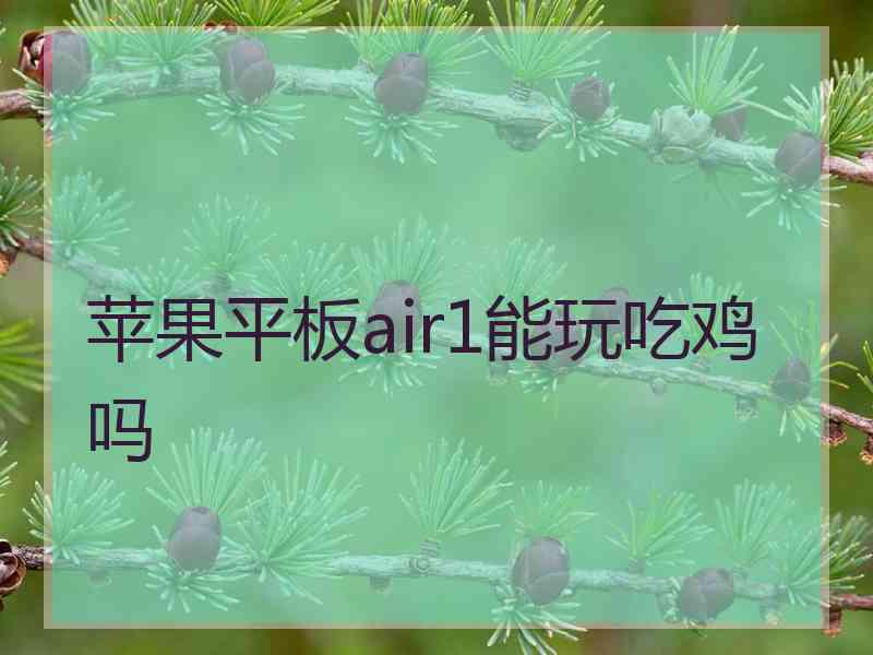 苹果平板air1能玩吃鸡吗