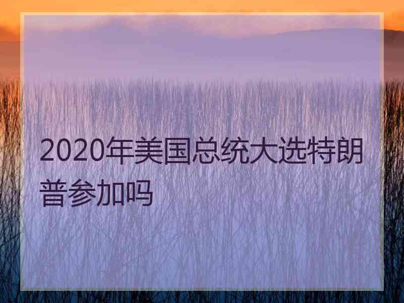 2020年美国总统大选特朗普参加吗