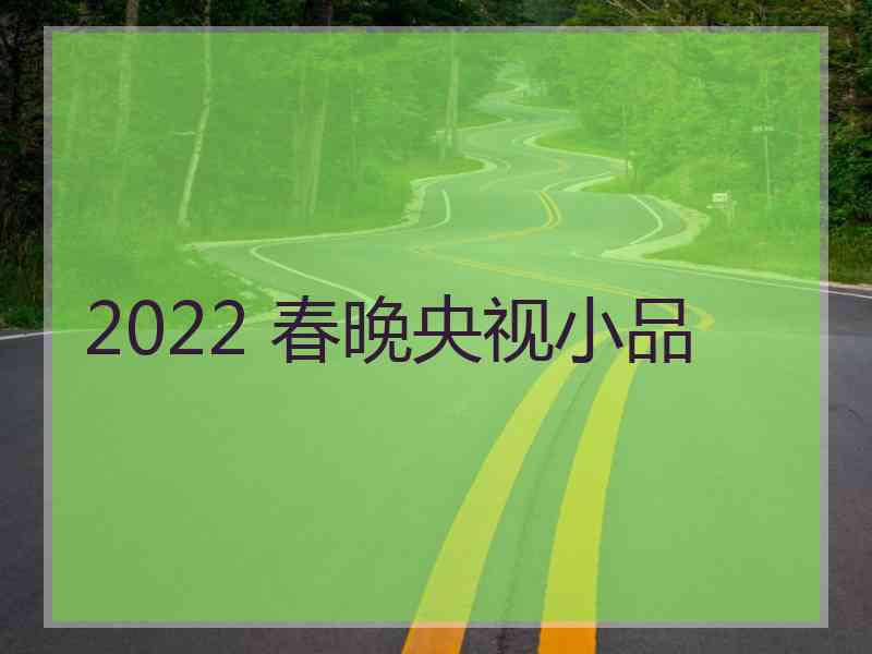 2022 春晚央视小品