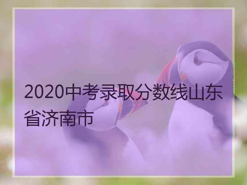 2020中考录取分数线山东省济南市