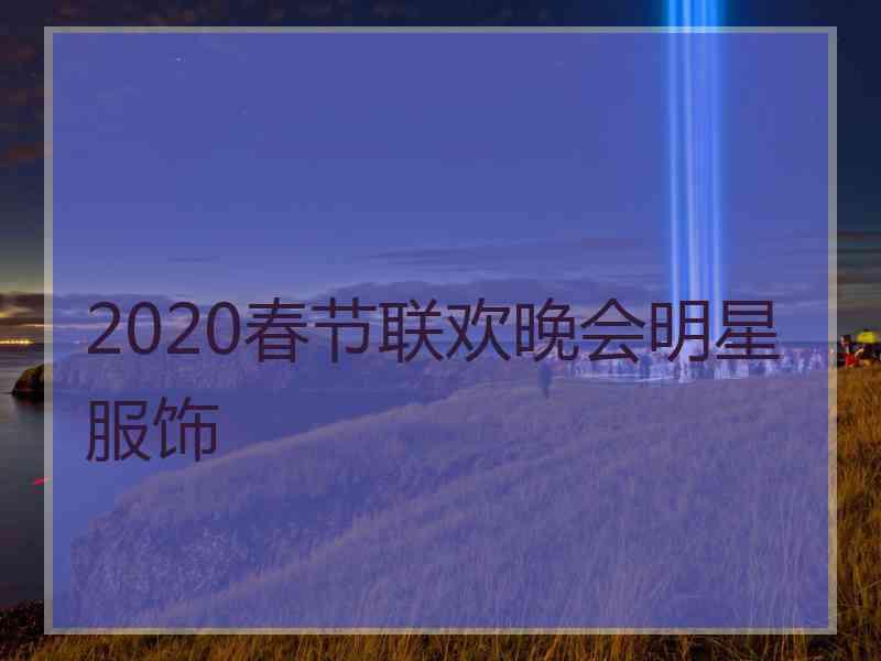 2020春节联欢晚会明星服饰