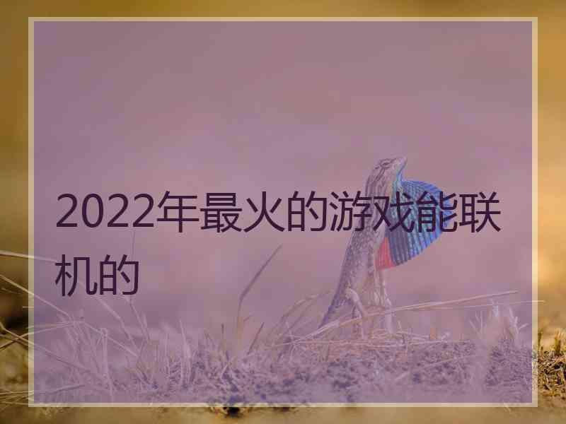 2022年最火的游戏能联机的