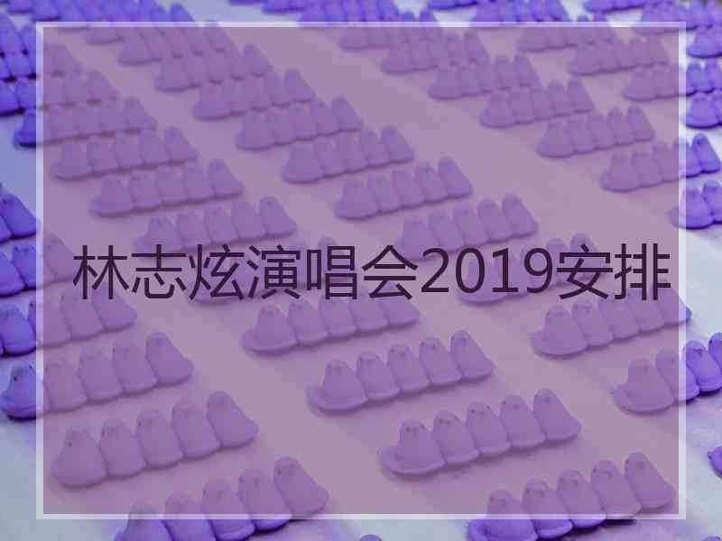 林志炫演唱会2019安排