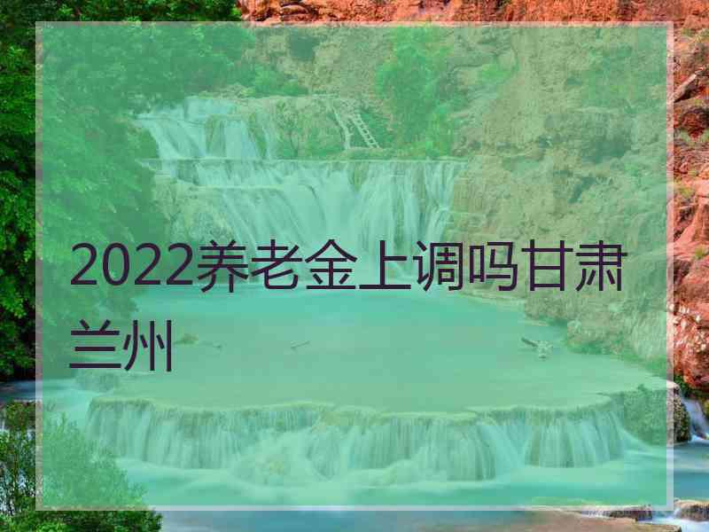 2022养老金上调吗甘肃兰州