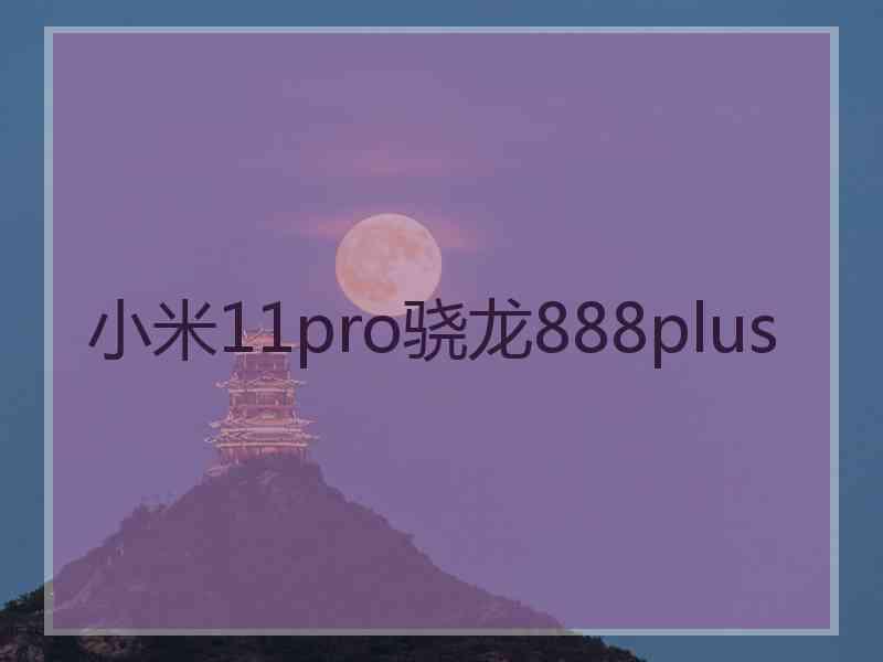 小米11pro骁龙888plus